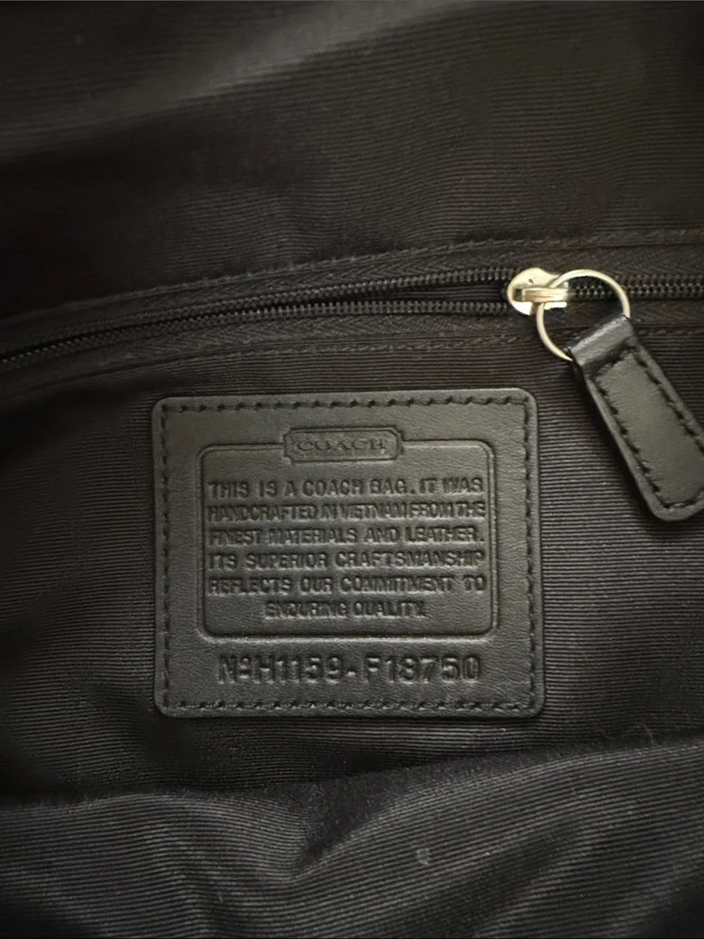 Coach Black Signature Logo Shoulder Bag with Buckle Detail